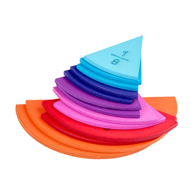Preschool Circular Mathematics Fraction Board Division Teaching Aids Montessori Education Math Toy Children Learning Toy GYH 4