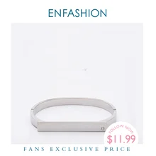 Enfashion Personalized Custom Engrave Name Bangle Flat Bar Cuff Bracelet Gold Color Bracelets For Women Bracelets Bangles B8717