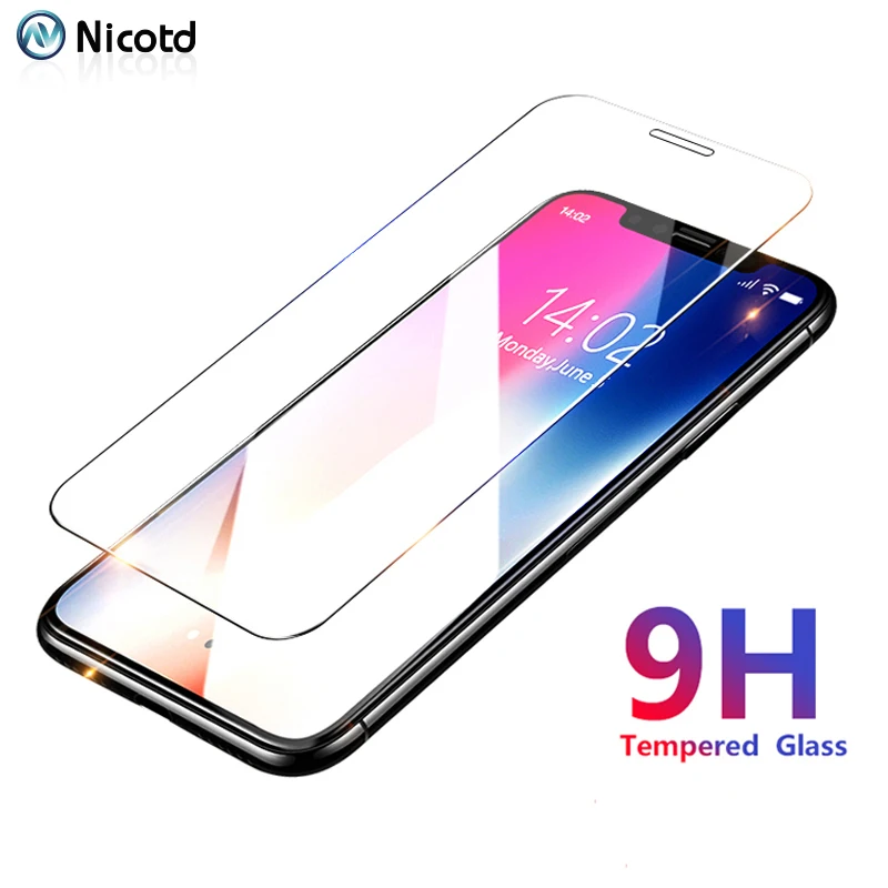 10Pcs Tempered Glass For iPhone 11 Pro Max Screen Protector X XS MAX XR on 7 8 6 6s Plus 5 5s 12 max mini | Мобильные телефоны и