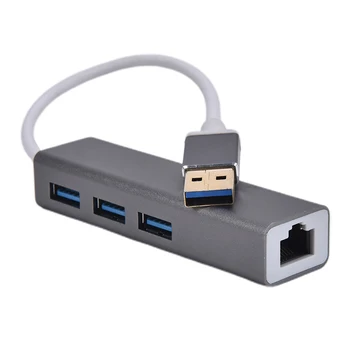 

3 Ports USB 2.0 100M Ethernet Lan RJ45 Network Adapter Hub to 100Mbps