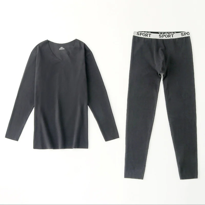 Pajamas Slim Men's Seamless Warm Suit Thick Plush Autumn Clothes Longitudinal Women's Autumn and Winter Underwear