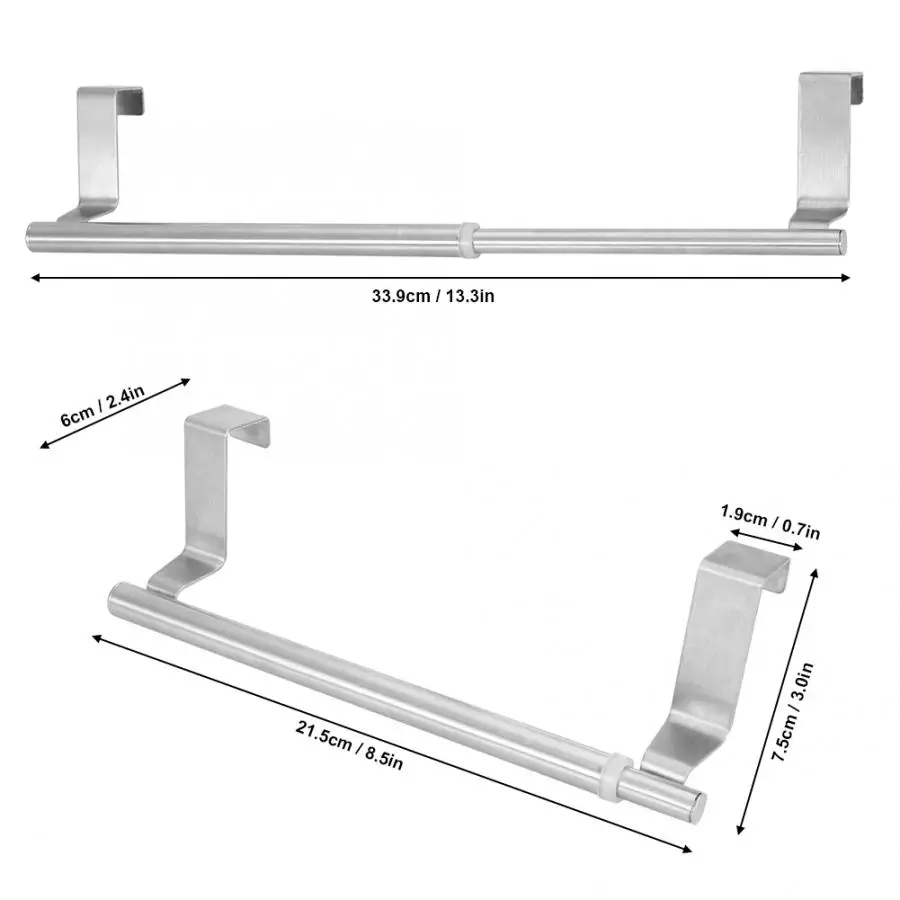 Вешалка для полотенец из нержавеющей стали, выдвижная вешалка для полотенец для ванной, двойной/Одноместный Бар, Полка для полотенец, держатель для кухонных полотенец