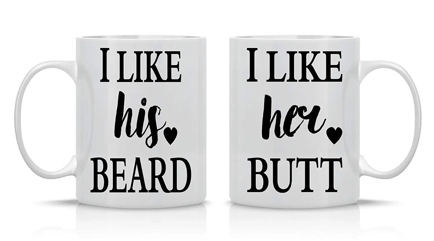 I Like His Beard Her Butt Couples Mug - Funny Couple (2) 11OZ Coffee Mugs For couples | Дом и сад