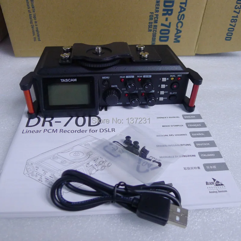 TASCAM DR-70D Профессиональный 4-канальный рекордер для SLR аудио микро-пленки записи