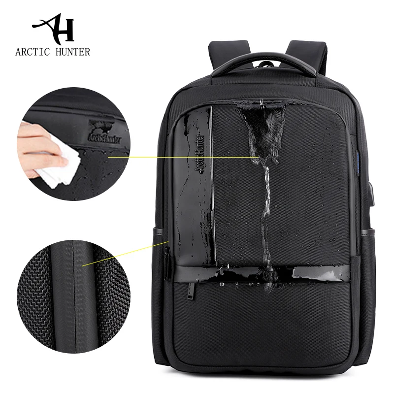 ARCTIC HUNTER Fashion Waterproof Men Laptop Backpack USB Charge School Backpack Large Capacity Mochila Casual Male Travel Bag 2