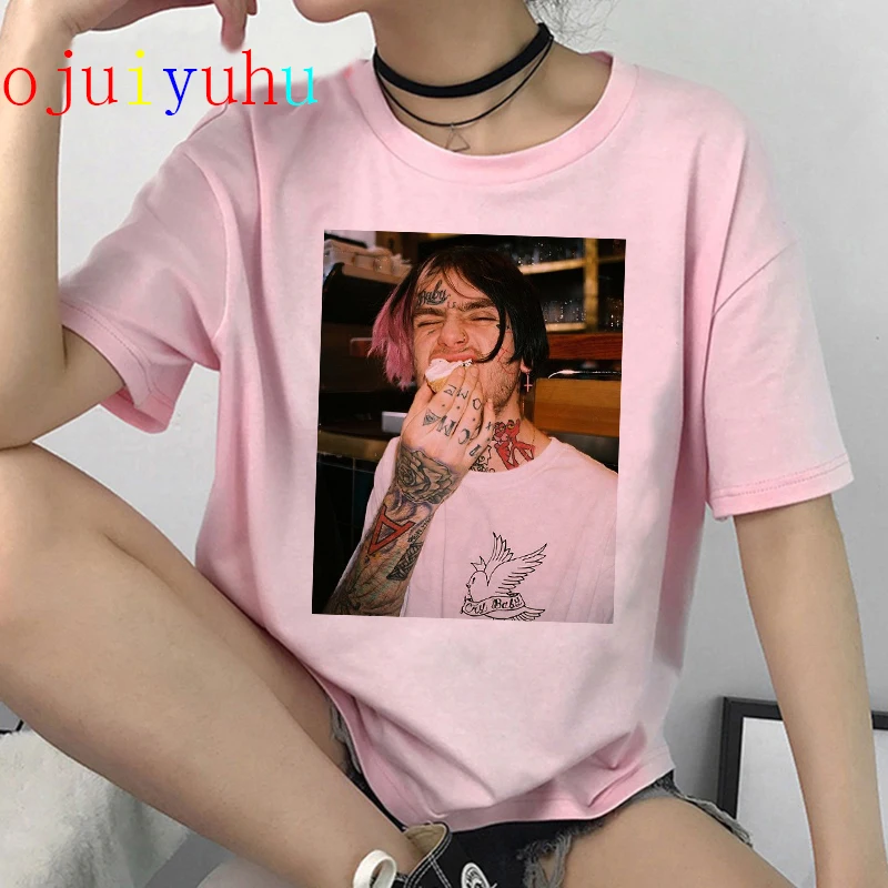 Хип хоп Lil Peep Harajuku футболки для мужчин Cry Baby модная футболка 90s Graphic Hell мальчиков Rip