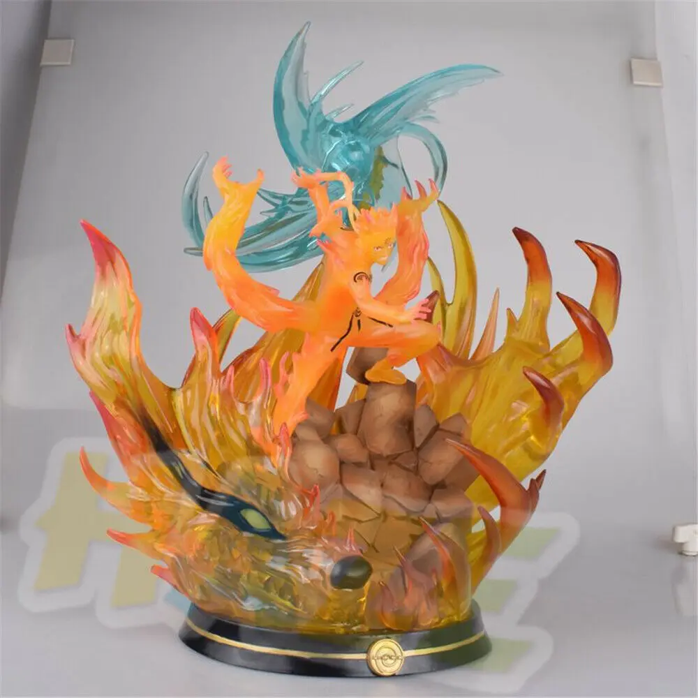 Горячая аниме Figuarts нулевой Наруто шиппууден Наруто Uzumaki 35 см ПВХ Фигурка Статуя Модель игрушки светильник в оригинальной коробке