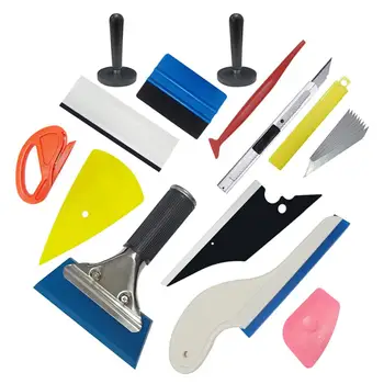 

7/13pcs Car Vinyl Wrap Tool Kit Film Wrapping Window Tinting Squeegee Ice Remover Cleaning Wash Utility Knife Set Car Accessory
