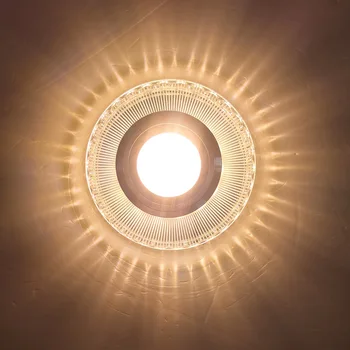 

Chrome Color Crystal Downlight With LED Bulbs Support MR16 Recessed Lamp For Kitchen Indoor Decor