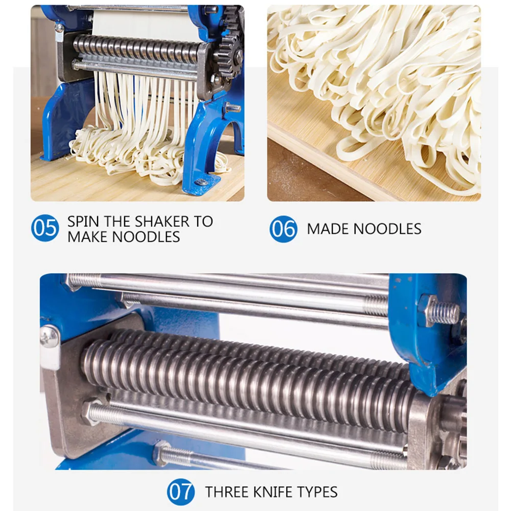 Household Noodle Maker Machine Manual Pasta Machine Dough Laminator Noodles Pressing Rolling Fresh Pasta