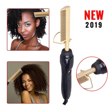 

Electric Comb Straightener High Heat Press Comb Hot Straightening Electric Comb Environmentally Friendly Titanium Alloy