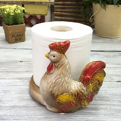 No paper towel Американский мультфильм Животные держатель для салфеток курица корова слон коробка для рулона салфеток бумажный держатель полотенец украшение дома R3169 - Цвет: No paper towel