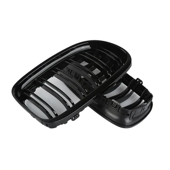 

Auto Parts 2*Car Front Bumper Kidney Grille ABS Material For BMW E90 318 320i 2008-2011 Glossy Black