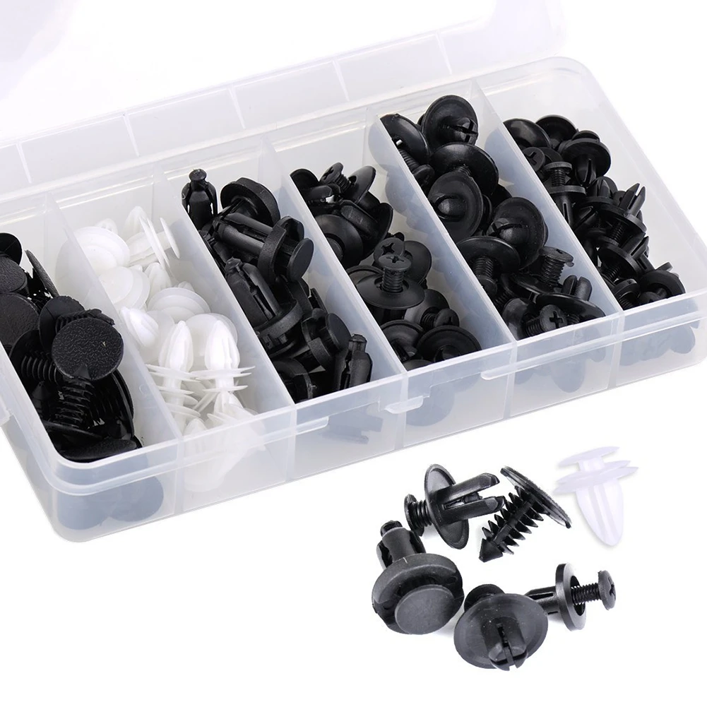 100 шт. клипса отделка автомобиля Push Pin заклепки бампера дверной панели фиксатор крепеж комплект для установки боковых юбок бамперов автомобильные аксессуары