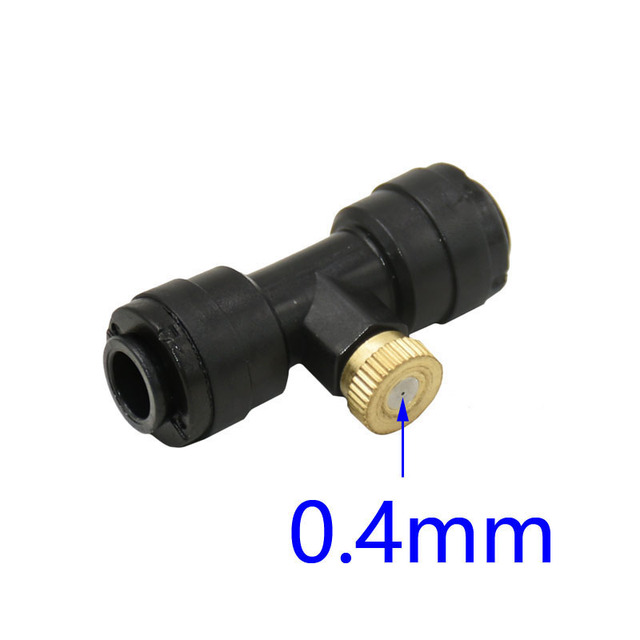 Misting Nozzle With Plastic Slip Lock Tee Garden Irrigation Sprinkler For 1/4