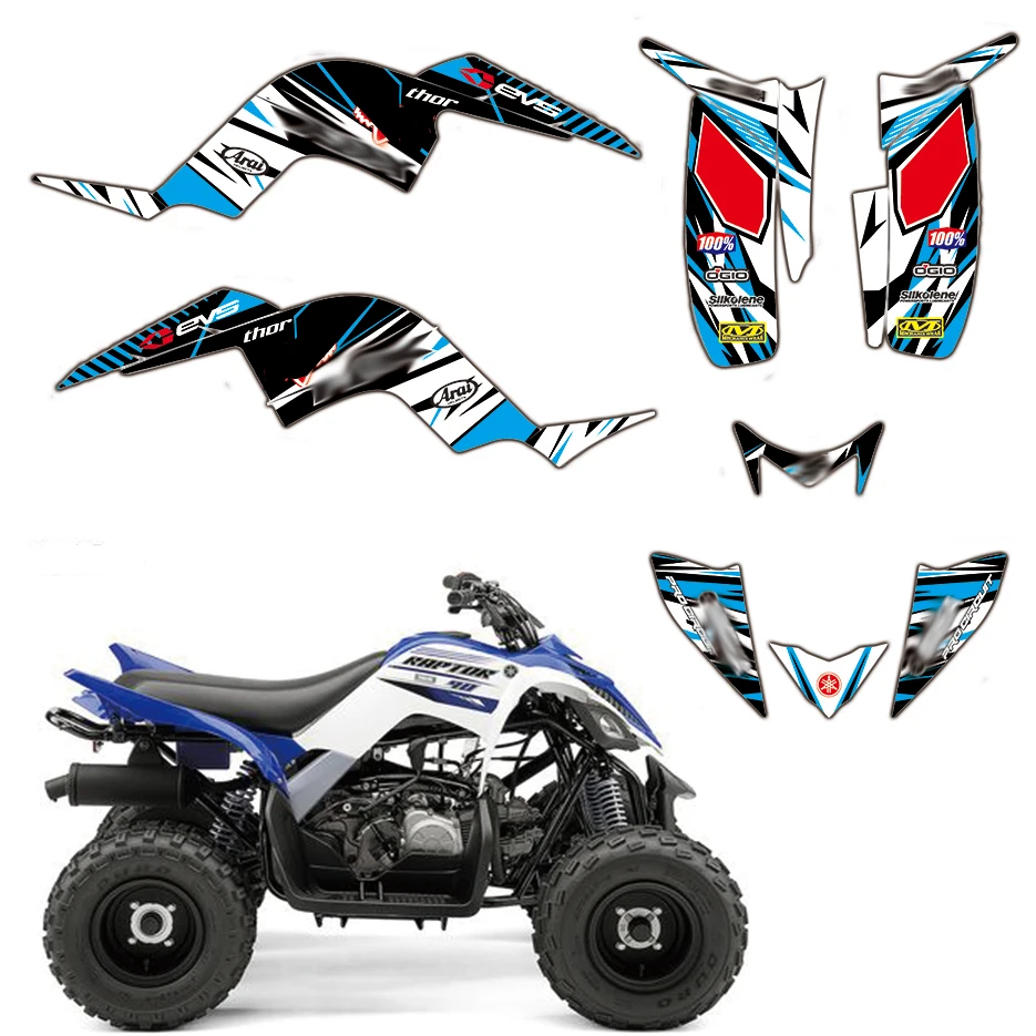 Наклейки для всей команды графический Набор декорирования вездеход Yamaha RAPTOR 90 YFM90