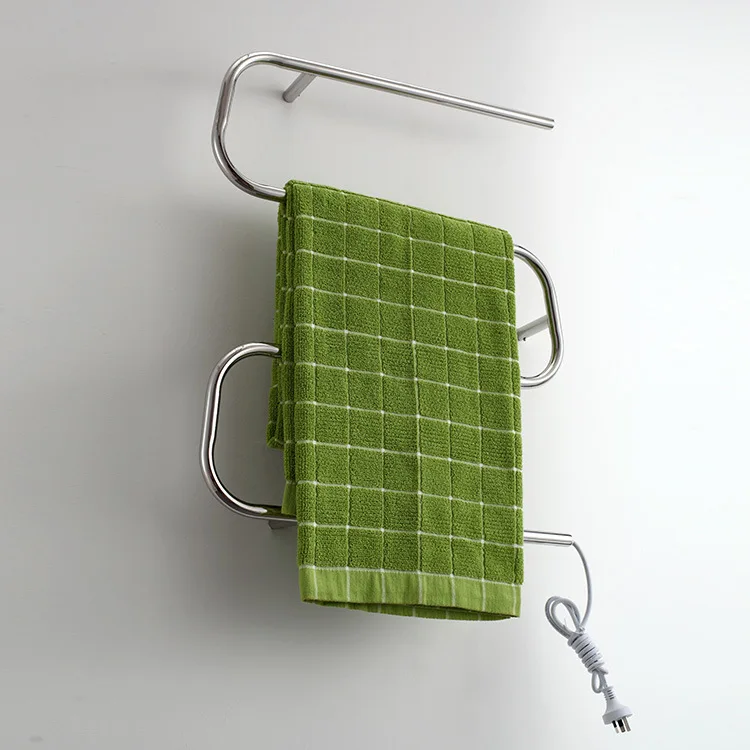 

Electric Heated Towel Rail Sanitary Ware Drying Rack Stainless Steel Bathroom Towel Rack Storage Shelf 304 Pendant