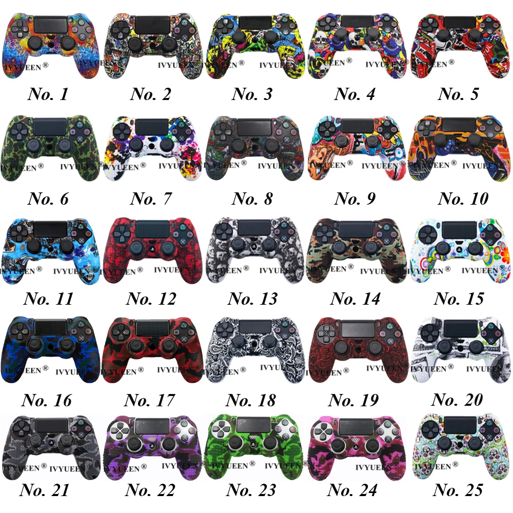 IVYUEEN для PlayStation 4 PS4 Pro Slim Control ler силиконовый защитный чехол колпачки захвата