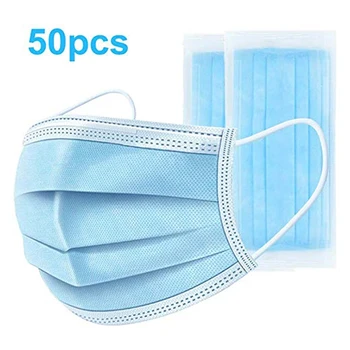 

3 Layer Face Mouth Cover Masks Disposable Protective Anti Pollution Elastic Earloop Facial Dust-Proof Breathing Safety Masks