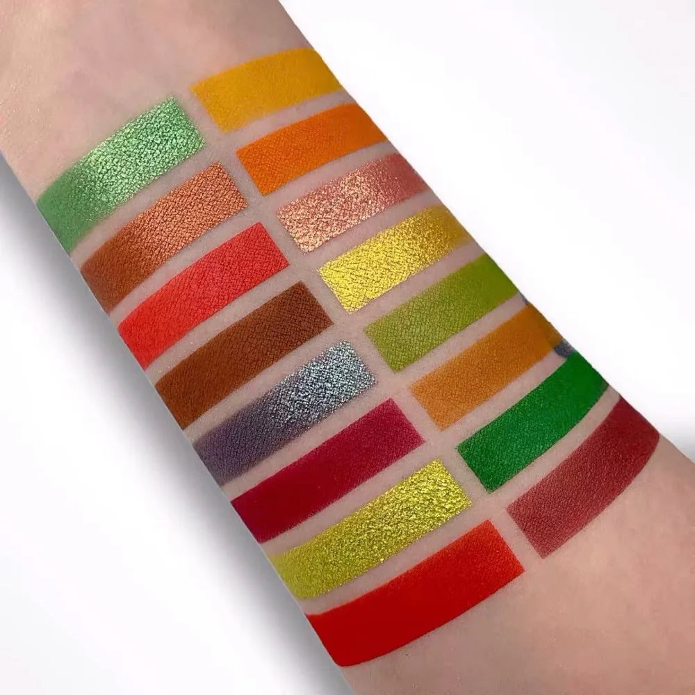 16 цветов гамбугер тени для век Палитра мерцающий матовый Eyeshaow Pallete высоко пигментированный блеск металлик Косметика Макияж Палитра