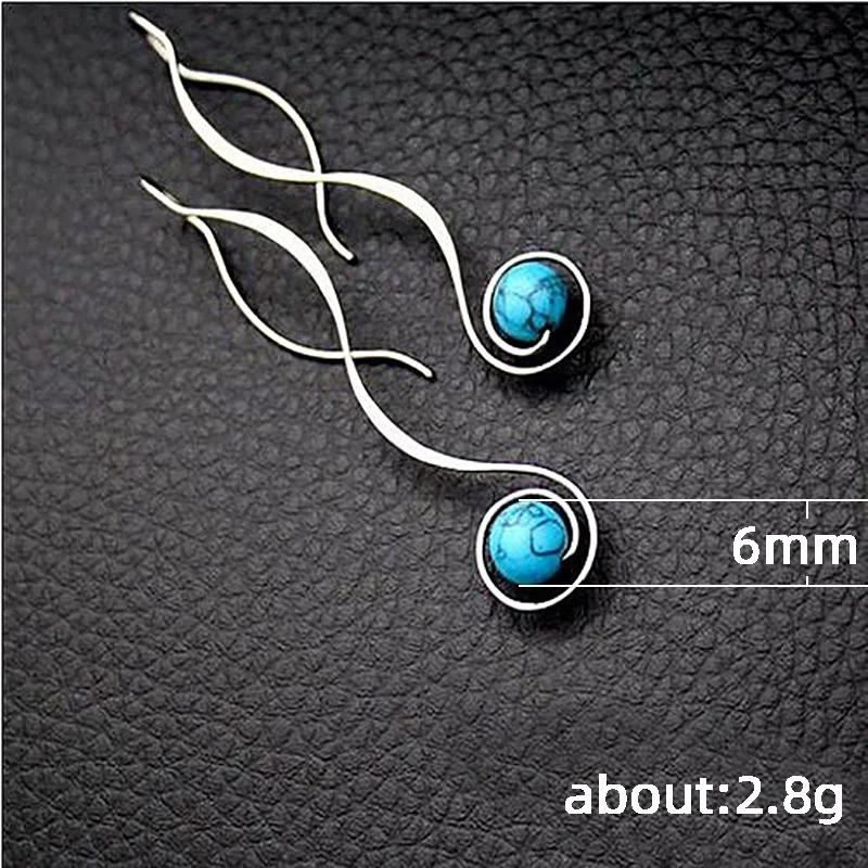 Fashion Unique Shape Crimp Long Earring Office Lady - Image 4