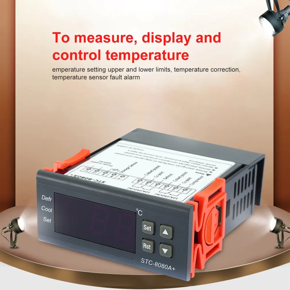 Холодильник термостат холодильное автоматическое размораживание таймер интеллектуальный контроллер с Одиночный зонд STC-8080A