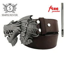 Vintage Silver Belt Buckle for Men Silver Dragon Cowboy Western Belt Buckle Men's Gift with Belt Belt Buckle Vintage Silver Belt Buckle for Men Silver Dragon Cowboy Western Belt Buckle Men's Gift with Belt Belt Buckle