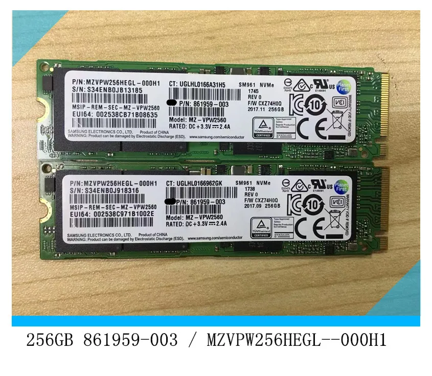 Бесплатная доставка для 256GB NVMe SSD - 861959-003 / MZVPW256HEGL-000H1 | Компьютеры и офис