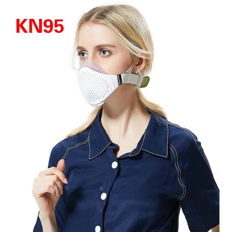 

N95 Dust-proof Breathable Silicone Washable Unisex Mask With Kn95 Filter Women Man Reusable Masks