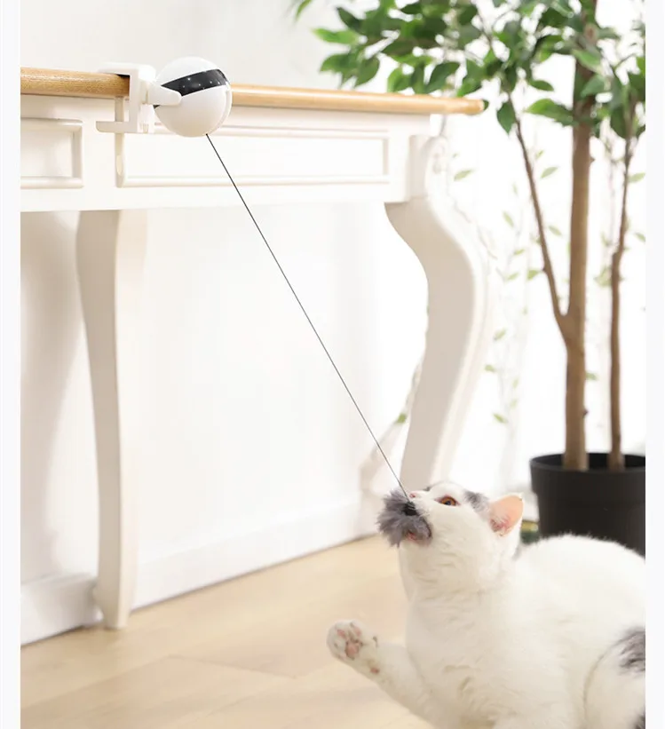 Лазерные игрушки для кошек, питомец, котенок, лазерные перьевые игрушки, 360 градусов, автоматические электрические игрушки с основанием, забавные перьевые игрушки