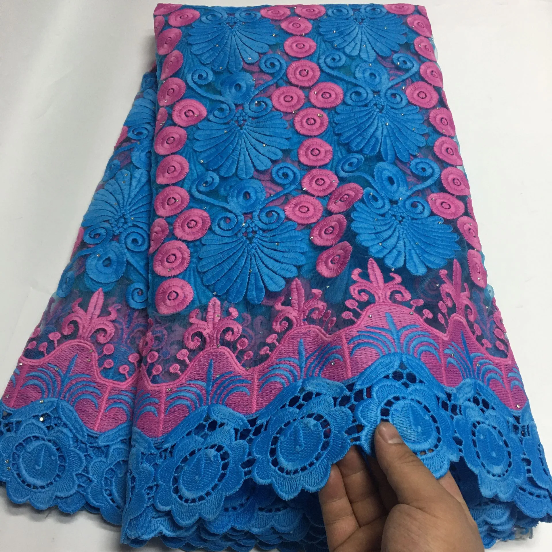 African Milk Silk Net Lace Fabric High Quality Nigerian Cord Guipure French Tulle For Wedding Dress 5Yards | Дом и сад