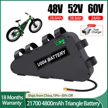21700 Ebike Battery 48V 28.8Ah 52V 28.8Ah 60V 24Ah 48V Battery Pack for Bafang 2000W 1500W 1000W 750W 500W Electric Bike Motor
