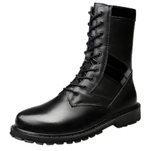 SAGACE/мужские кожаные ботинки; высокие сапоги на ремешке; большие бархатные ботинки в стиле милитари; Высокие Ботинки martin
