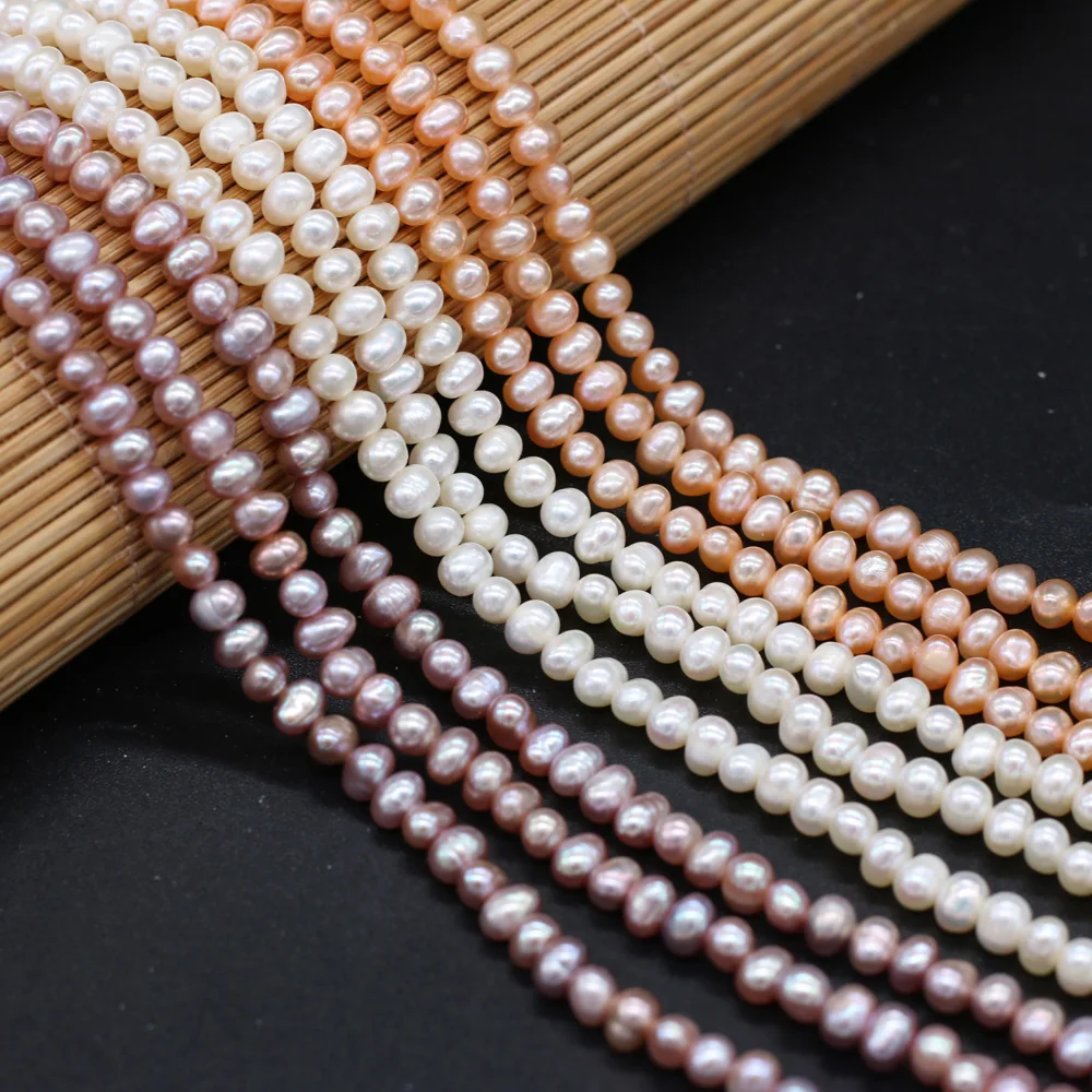 

1strand Natural Freshwater Pearl Beaded Potato Beads for Women Jewelry Making DIY Necklace Bracelet Accessries Gifts 4-4.5/5-6mm