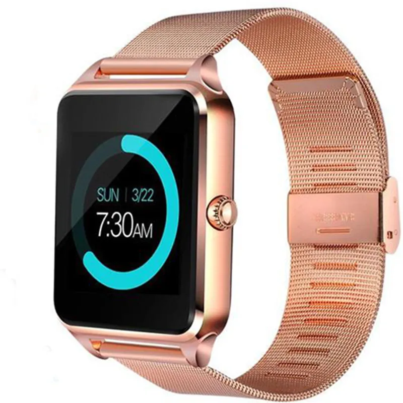Z60 Смарт-часы GT08 Plus металлические часы с слотом для sim-карты TF Поддержка Bluetooth подключение Android и IOS Телефон PK S8 V8 - Цвет: Золотой