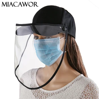 

New Men Women Anti-dust Baseball Caps Outdoor Hat Anti-Fog Anti-dust Sun Caps Windproof Removable Visor Protective Caps M003