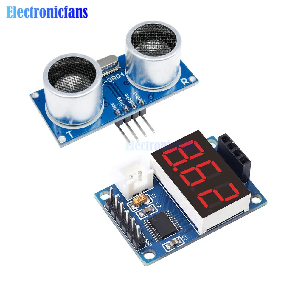 HC SR04 Ultrasonic Sensor Distance Measuring Transducer Module LED ...