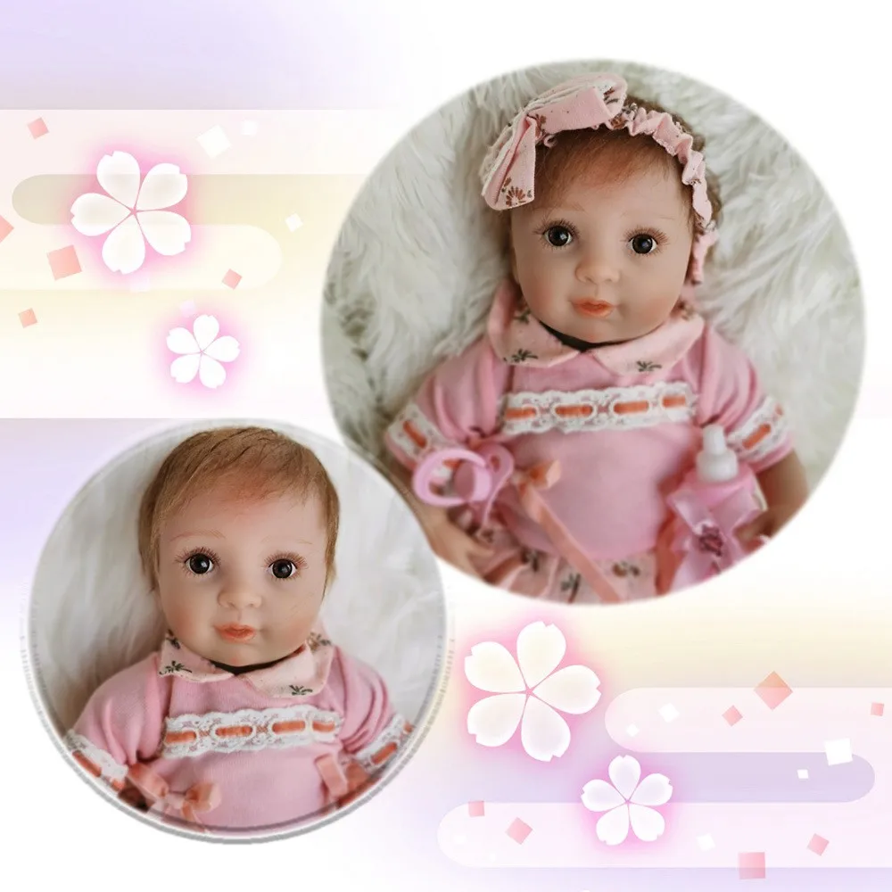 40 см Мягкая силиконовая Реалистичная кукла реборн Bebes Reborn baby girl реалистичные куклы новорожденная Детская кукла «Принцесса» сопроводительная игрушка для Gif