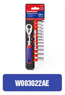 WORKPRO 123PC Mixed Tool Set Mechanics Tool Set Ratchet Spanner Wrench Socket Set 2019 New Design