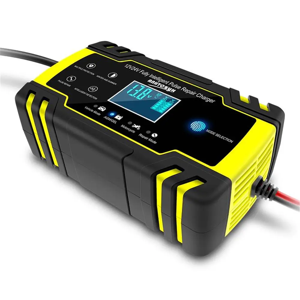 Battery Chargers 12V-24V 8A Digital LCD Display Motorcycle Car Power Charging Repair car battery accessories