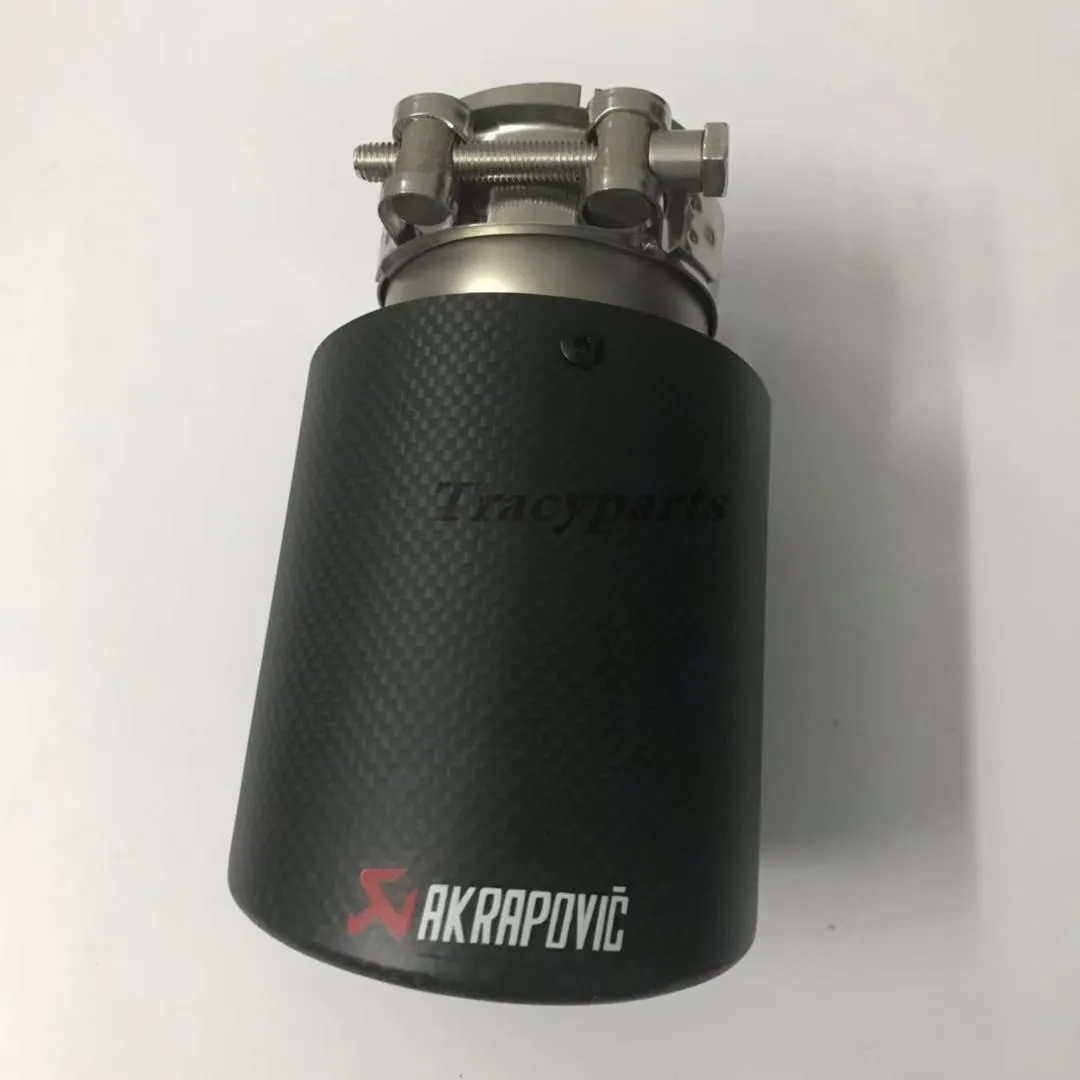 1 шт. Akrapovic выхлопные трубы для автомобиля, карбоновые глушители, наконечник хвоста, универсальный, нержавеющая сталь+ углеродное волокно, прямые