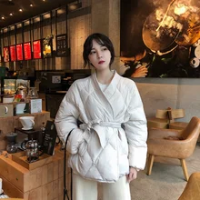 Зимняя куртка для женщин, теплое пальто, хлопковая подкладка, стильная, плюс размер, женская теплая, плюс размер, плотная одежда, верхняя одежда, стеганое кимоно, осень