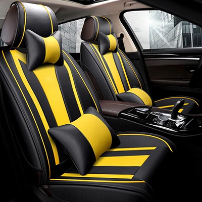 yellow have pillow Универсальный чехол для автомобильных сидений для kia ceed kia rio 3 spectra kia sportage 3 picanto cerato rio k2 автомобильные аксессуары для стайлинга автомобилей - Название цвета: yellow have pillow