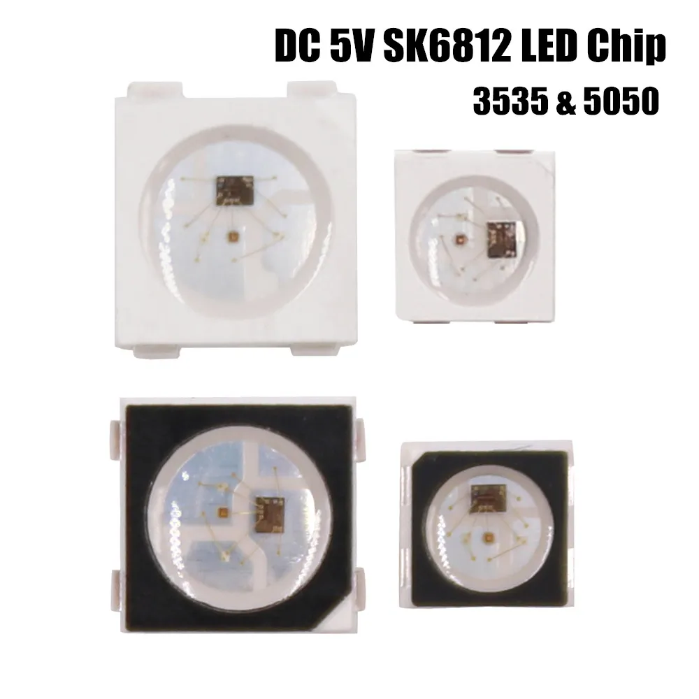 DC 5V SK6812 LED Chip Individually Addressable Mini SMD 3535 5050 RGB Digital Pixels White/Black Same as WS2812B Led Chip