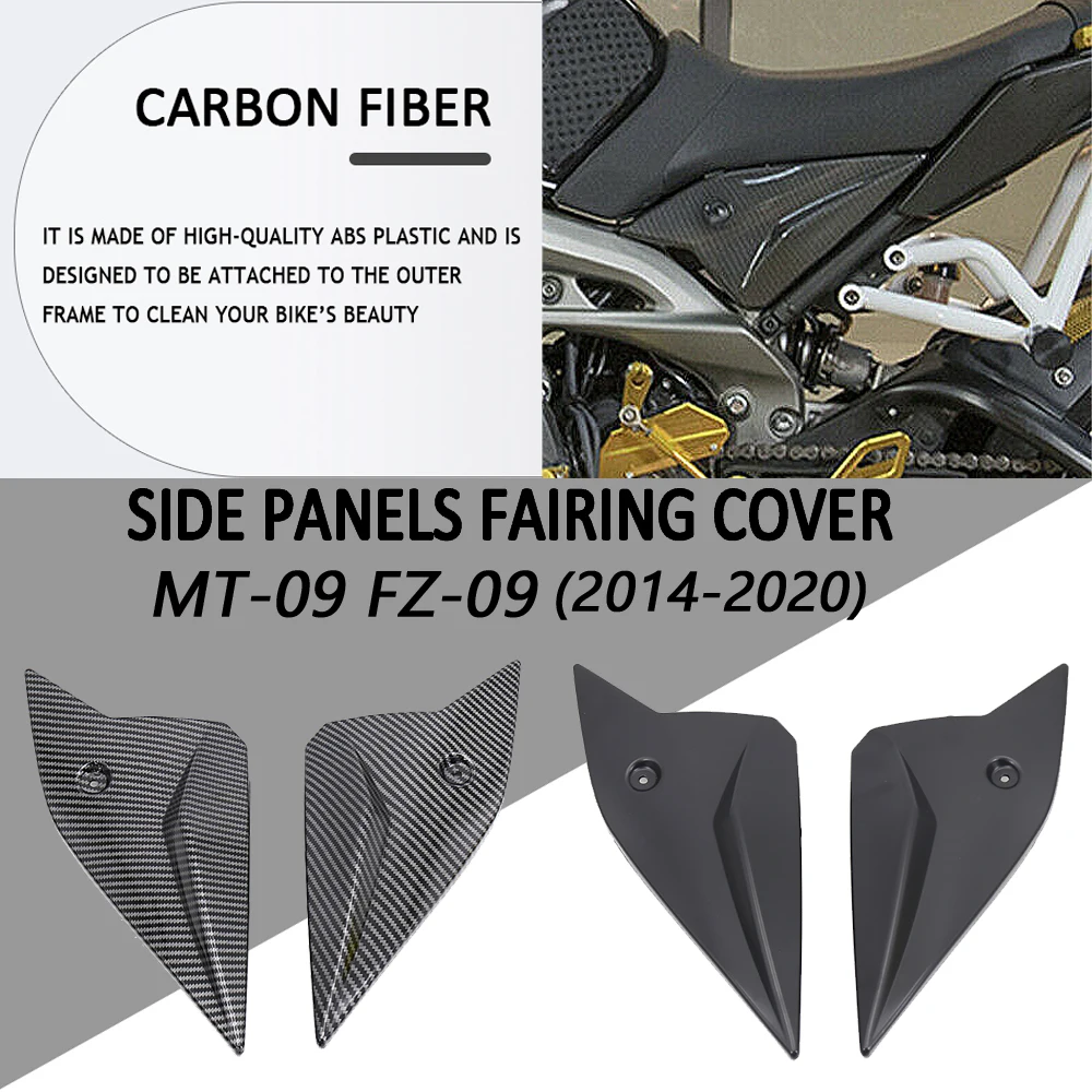 

NEW 2014-2020 Motorcycle Side Panels Cover Fairing Cowl Plate Cover Carbon / Black For Yamaha MT-09 MT 09 MT09 FZ-09 FZ 09 FZ09