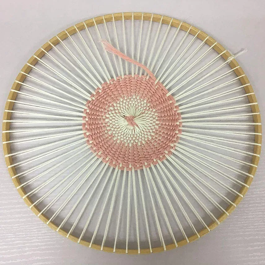 Round Wooden Compilation Machine Circular Needles DIY Wall Hangings Dreamcatcher Making Needlework Tools Weaving Loom