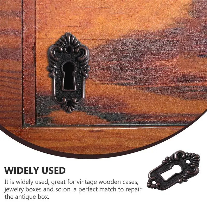 Vintage Cabinet Lock cabinet door lock drawer lock antique locks Bronze Padlock Hasp Hook Lock Jewelry Box Latches Decorative Furniture Hardware 6 Sets