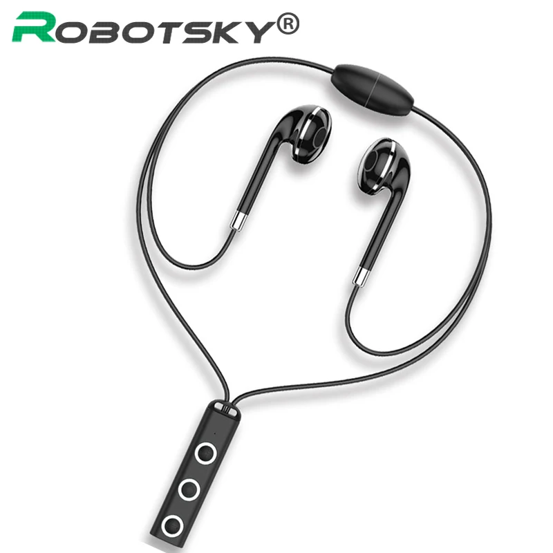 BT313 Bluetooth Earphones Wireless Magnetic Hanging Neck Headphones Noise Conceling Handsfree With Mic for Xiaomi RedMi Huawei