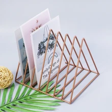 Железная стойка для хранения книг, журнальный держатель, органайзер, подставка для книг, для домашнего офиса, Декор