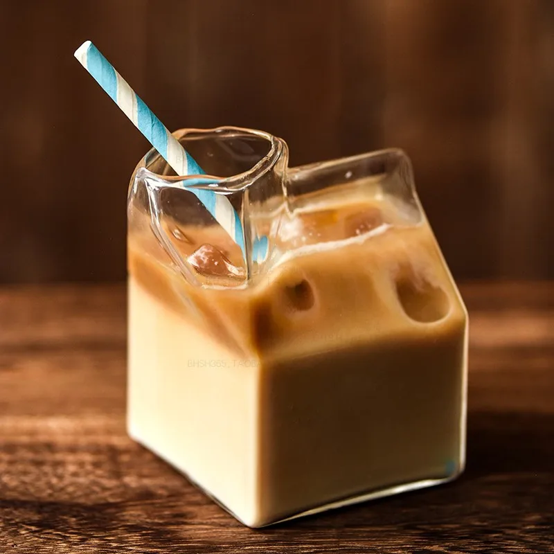 Стеклянная чашка для молока банка микроволновой печи экспорт стеклянная коробка